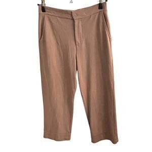 Sundays We Are Sundays Wide Leg Crop Lounge Pants Taupe Size Medium